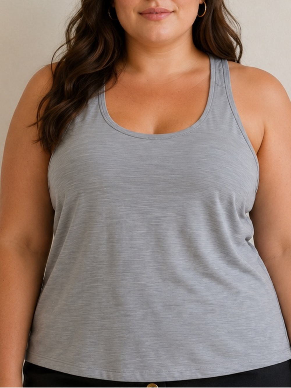 Athleta Gray Racerback Tank 3XL